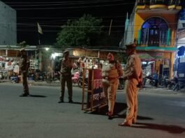 हनुमान तिराहा का एसपी ने किया भ्रमण