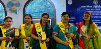 इनरव्हील की नई टीम ने ली शपथ ; इंदू अध्यक्ष, दीप्ति सचिव व नूपुर कोषाध्यक्ष बनीं